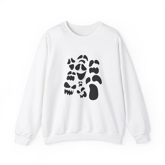 Monochrome Monster Face Unisex Sweatshirt