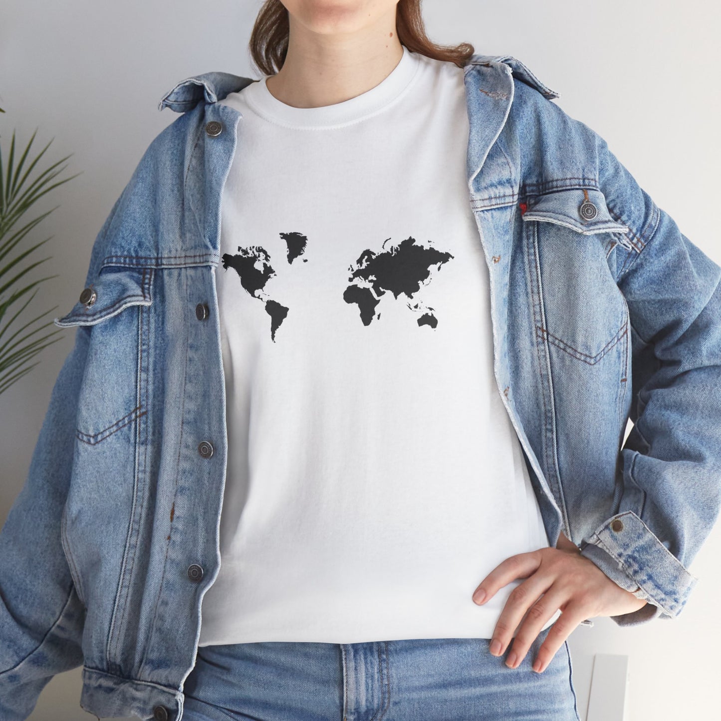 World Map Unisex Heavy Cotton Tee