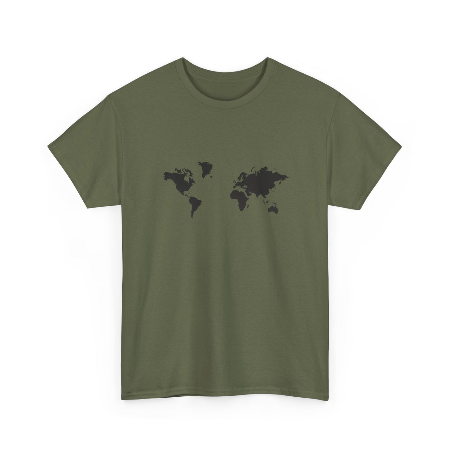 World Map Unisex Heavy Cotton Tee