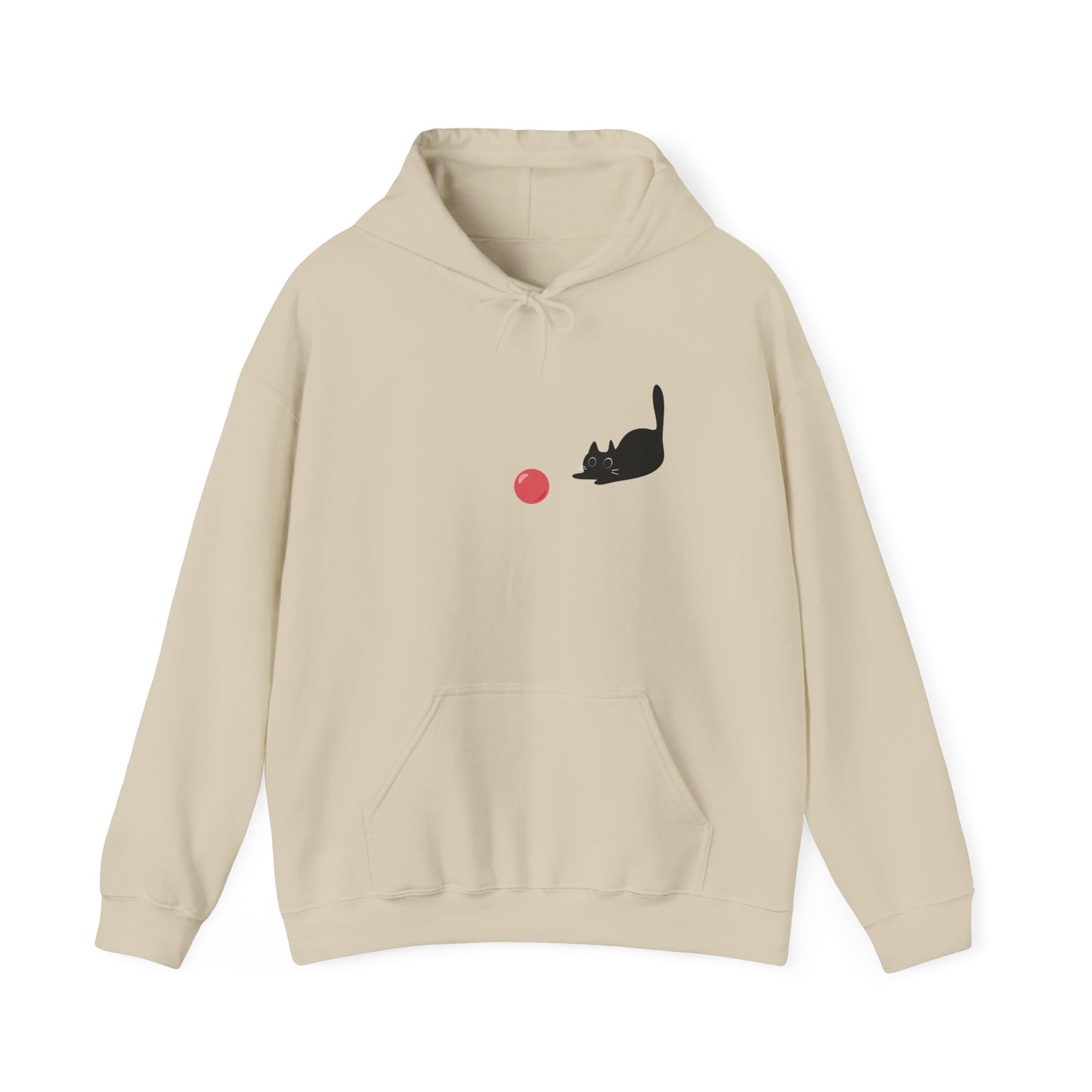 Curious Cat and the Red Ball / Unisex Hoodie