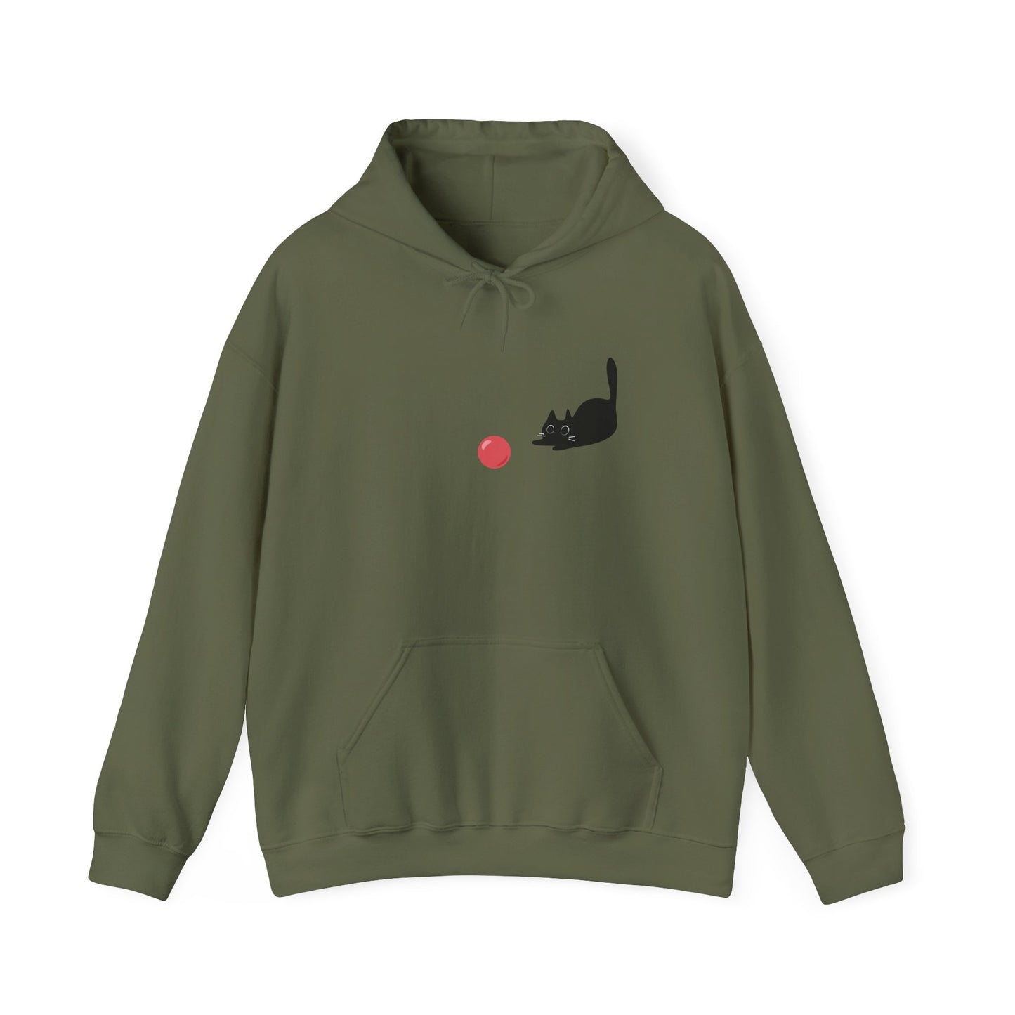 Curious Cat and the Red Ball / Unisex Hoodie