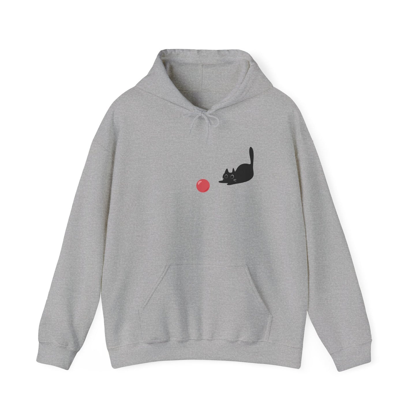 Curious Cat and the Red Ball / Unisex Hoodie