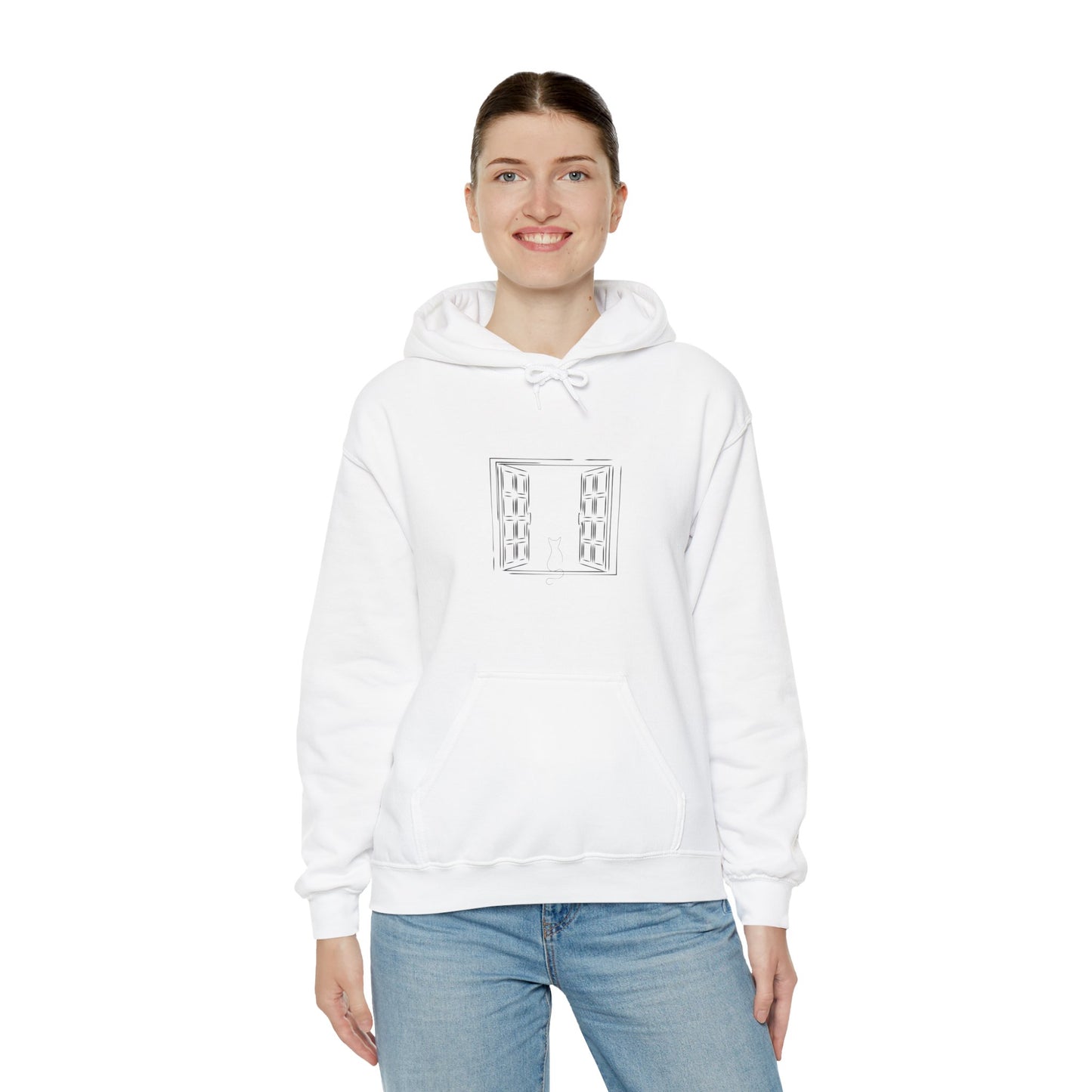 Cat in the Window Unisex Hoodie