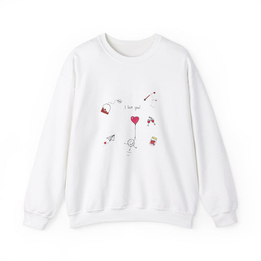 Sweet Affection: The Heart of Love Unisex Sweatshirt