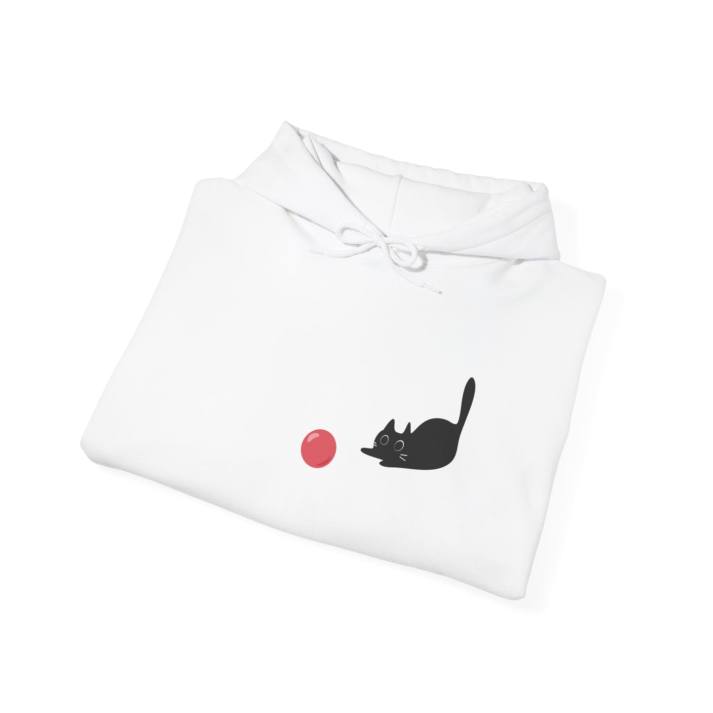 Curious Cat and the Red Ball / Unisex Hoodie