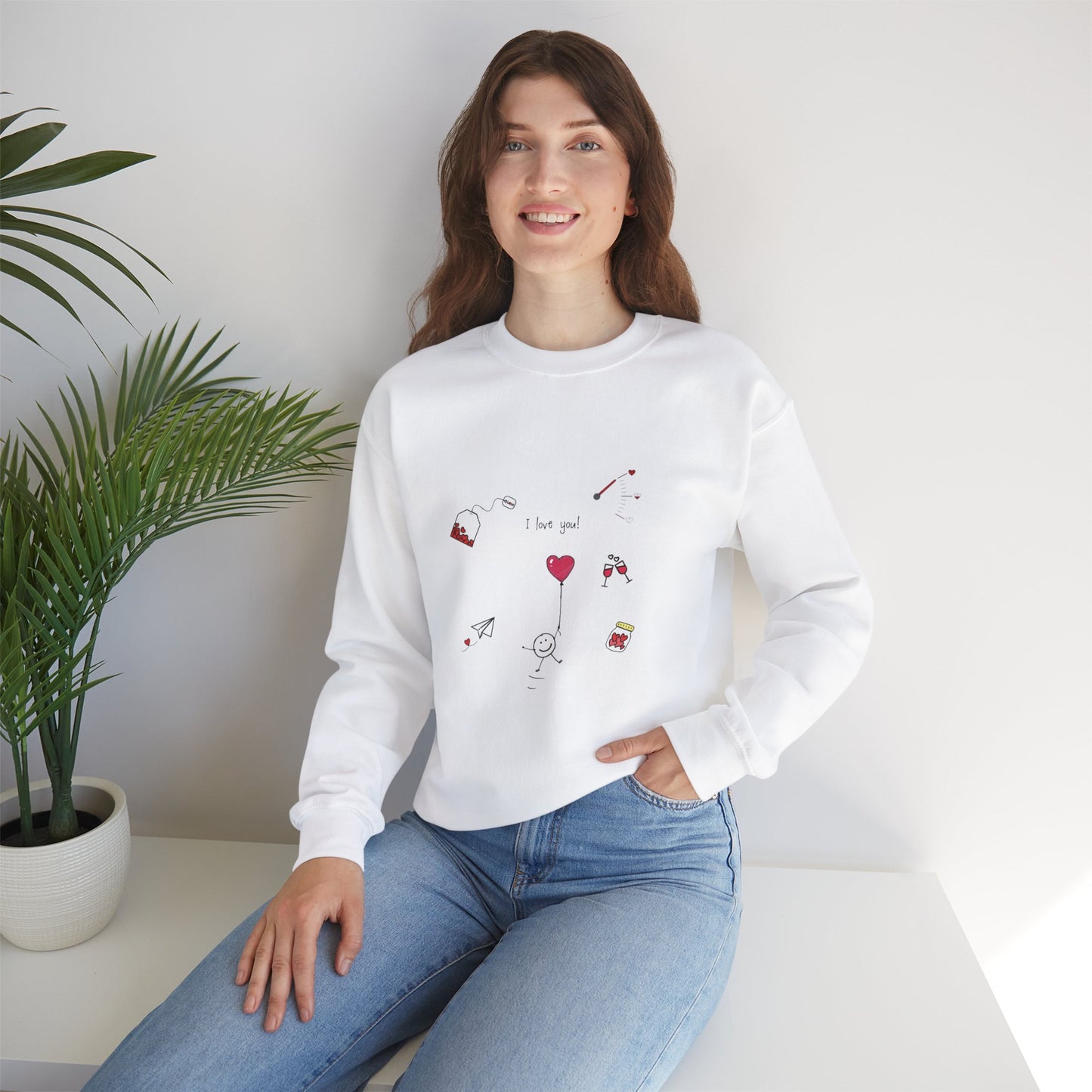 Sweet Affection: The Heart of Love Unisex Sweatshirt