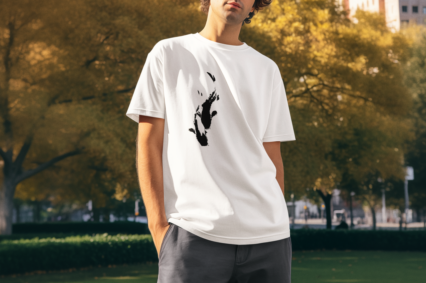 Minimalist Koi Fish Unisex Heavy Cotton Tee