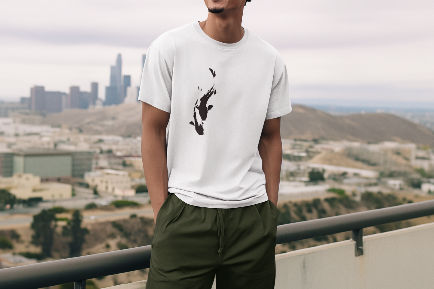 Minimalist Koi Fish Unisex Heavy Cotton Tee