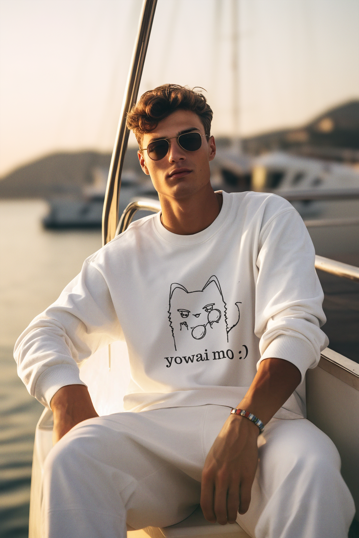 "Cool Gojo Cat" Unisex Sweatshirt