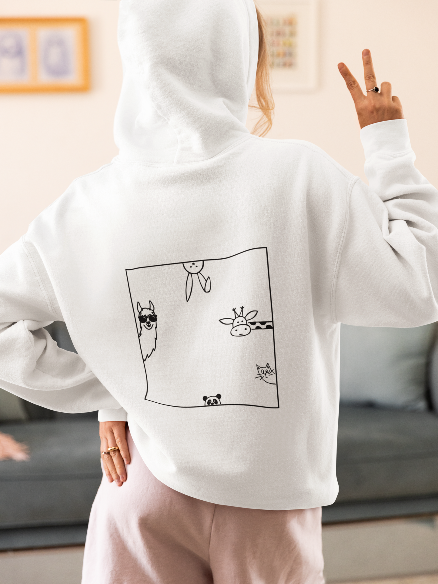 Cute Animal Graphic Unisex Hoodie