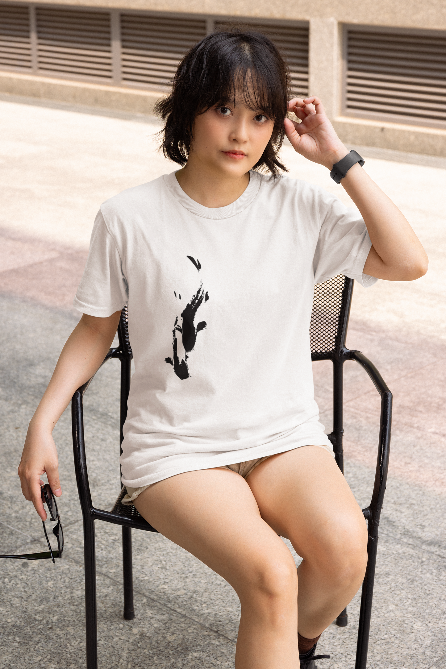 Minimalist Koi Fish Unisex Heavy Cotton Tee