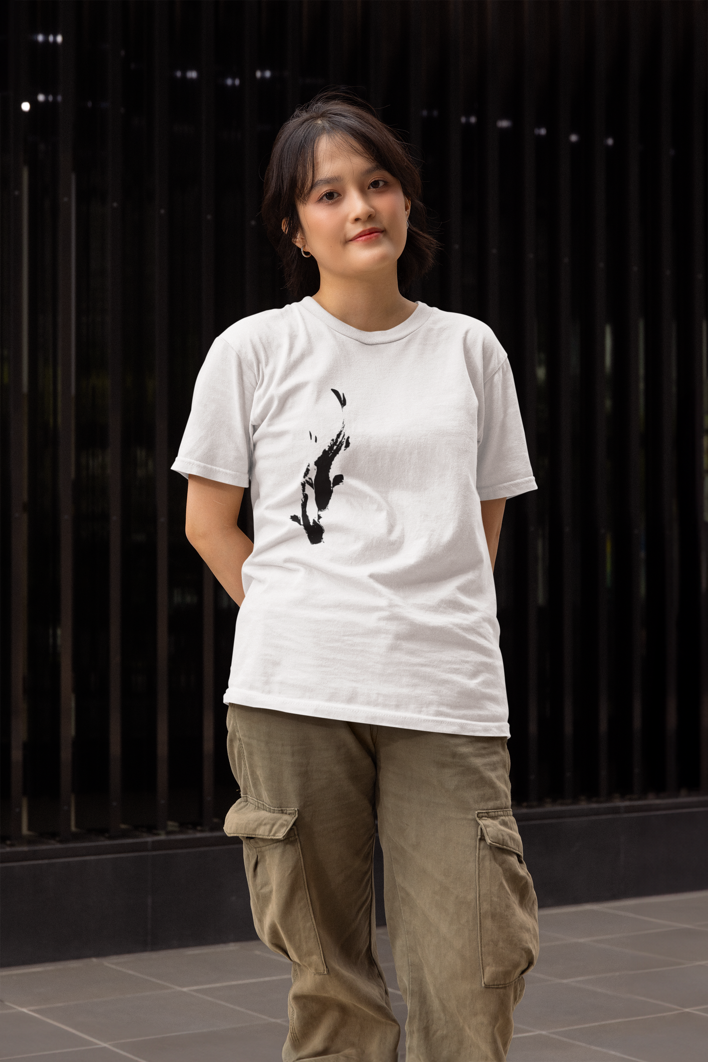 Minimalist Koi Fish Unisex Heavy Cotton Tee