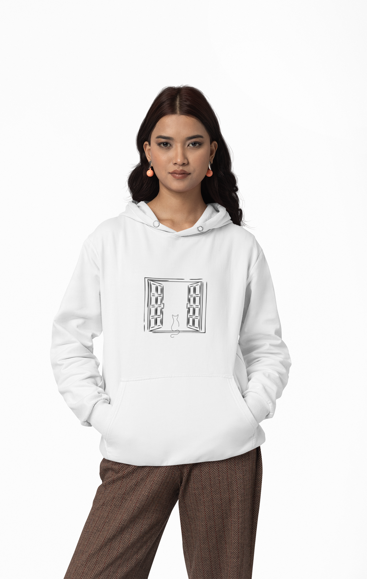 Cat in the Window Unisex Hoodie