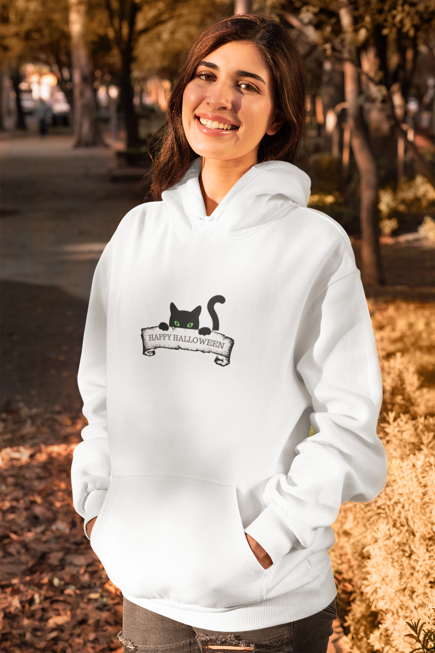 "Peek-a-Boo Halloween" Unisex Hoodie