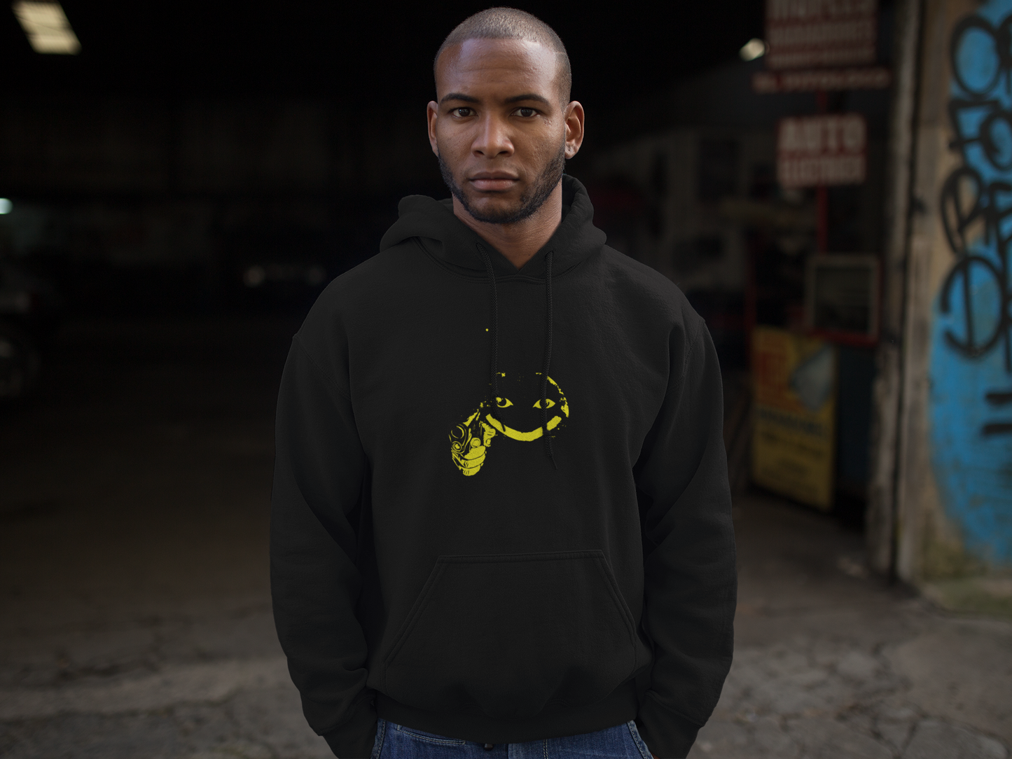 Street Art Smiley Unisex Hoodie