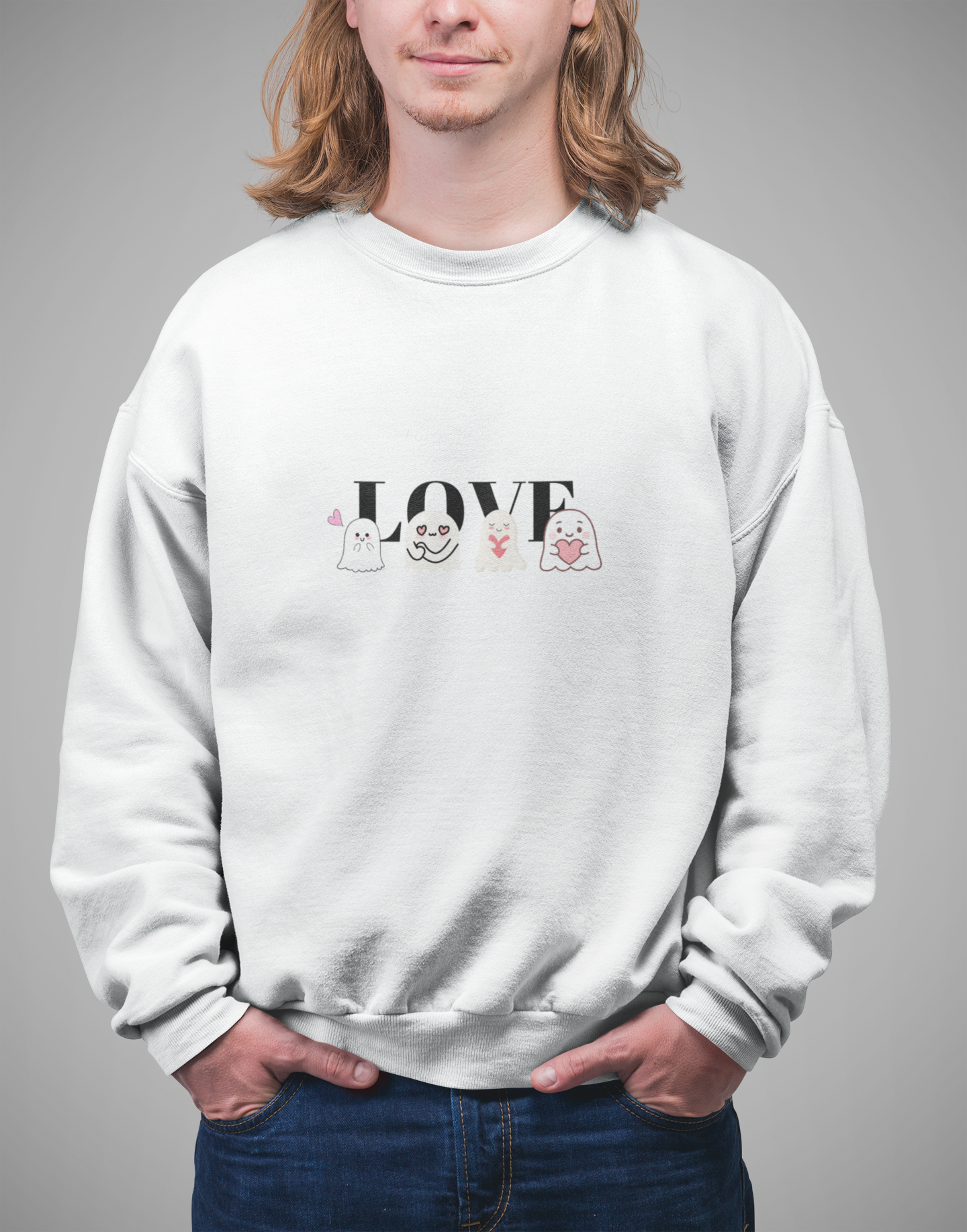 Cute Ghosts 'Love' Unisex Sweatshirt